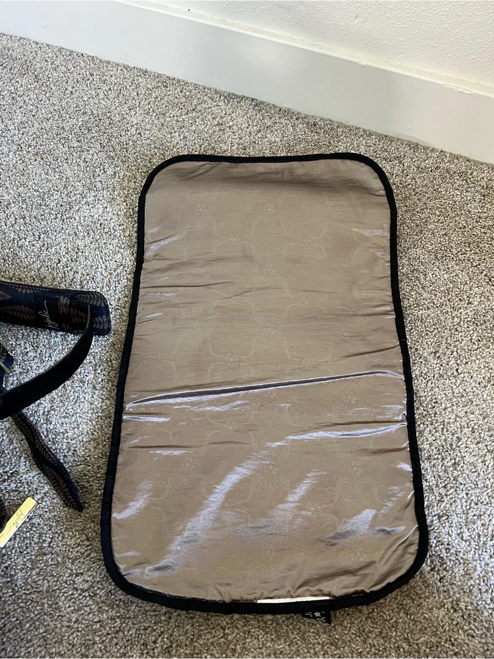 Ju-Ju-Be Brown Patterned Satchel Diaper Bag with Gold Hardware